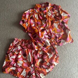 Ava & Viv Pink and Orange short Set